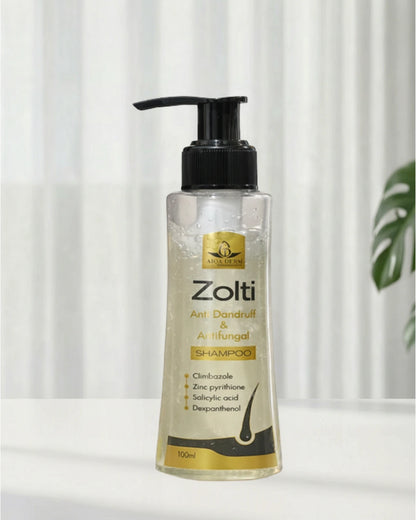 Zolti anti dandruff and antifungal shampoo 100ml with Climbazole and Zinc Pyrithione

